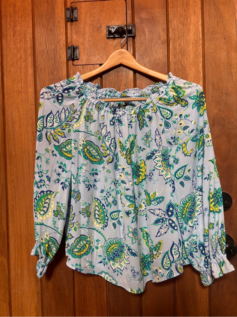 Talbots Women’s Light Blue Paisley Blouse